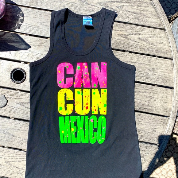 Cancun Black Tank Top - Picture 1 of 4